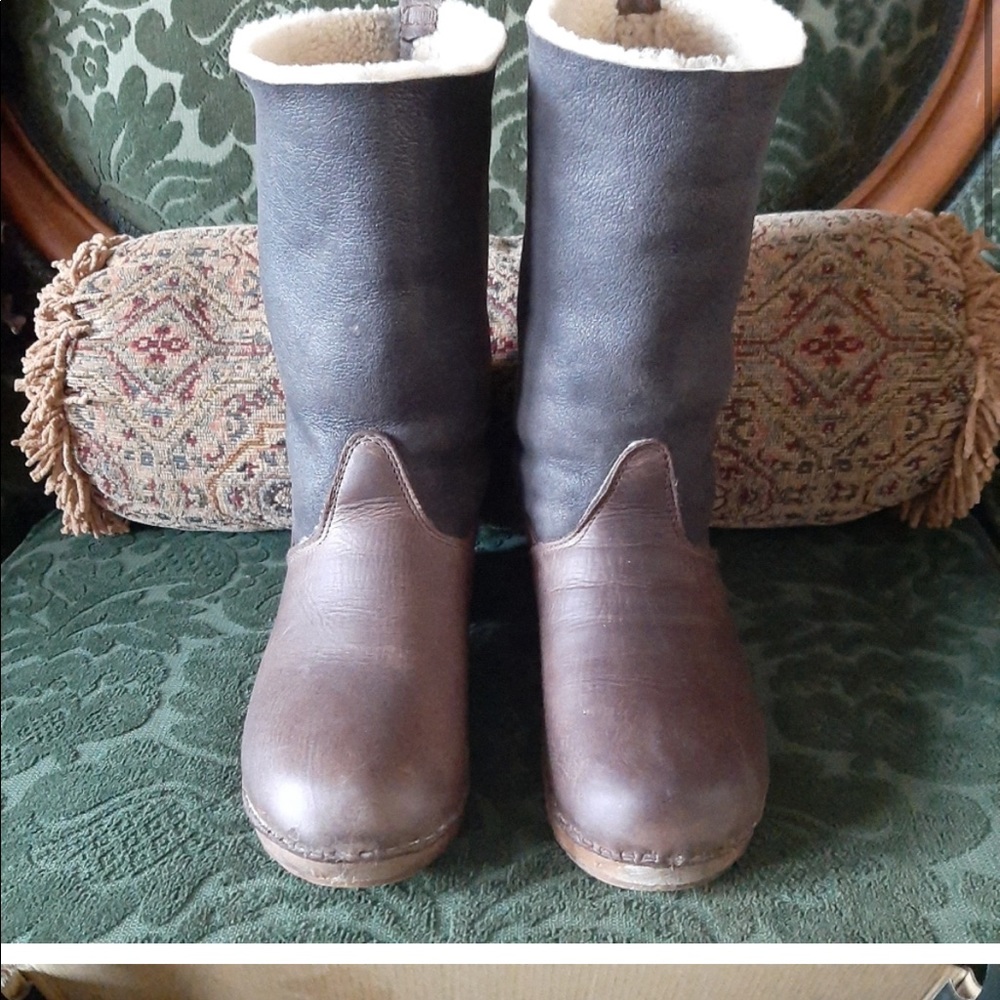 ISO Penelope Chilvers Shearling Clog Boot